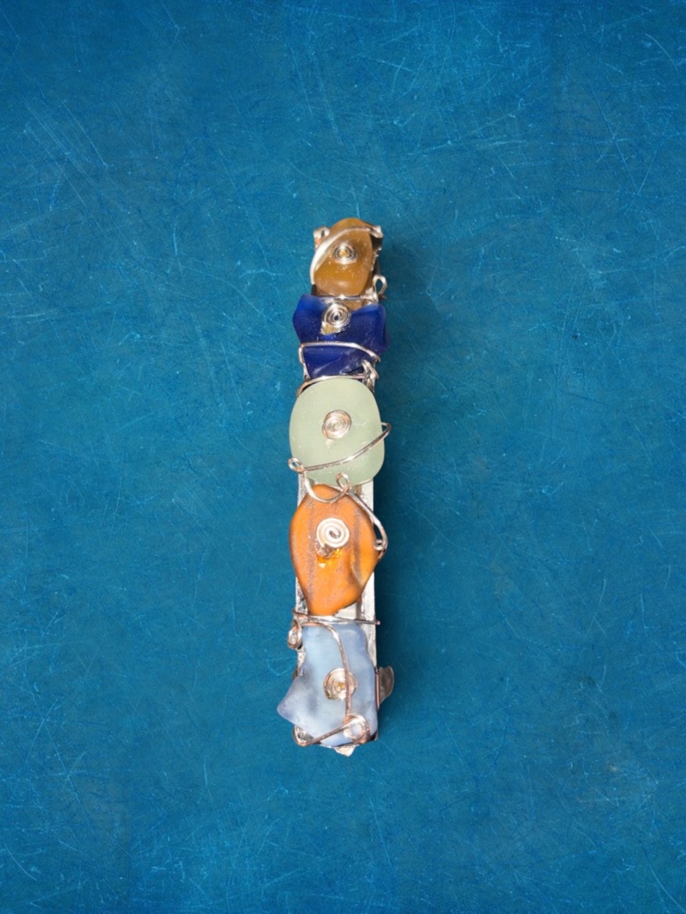 Genuine Sea Glass Hair Clip